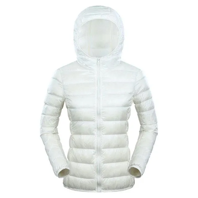 NewBang Brand 7XL 8XL Down Jacket Women Hooded Ultra Light Down Jacket Women Plus Feather Winter Thin Warm Windbreaker Coats