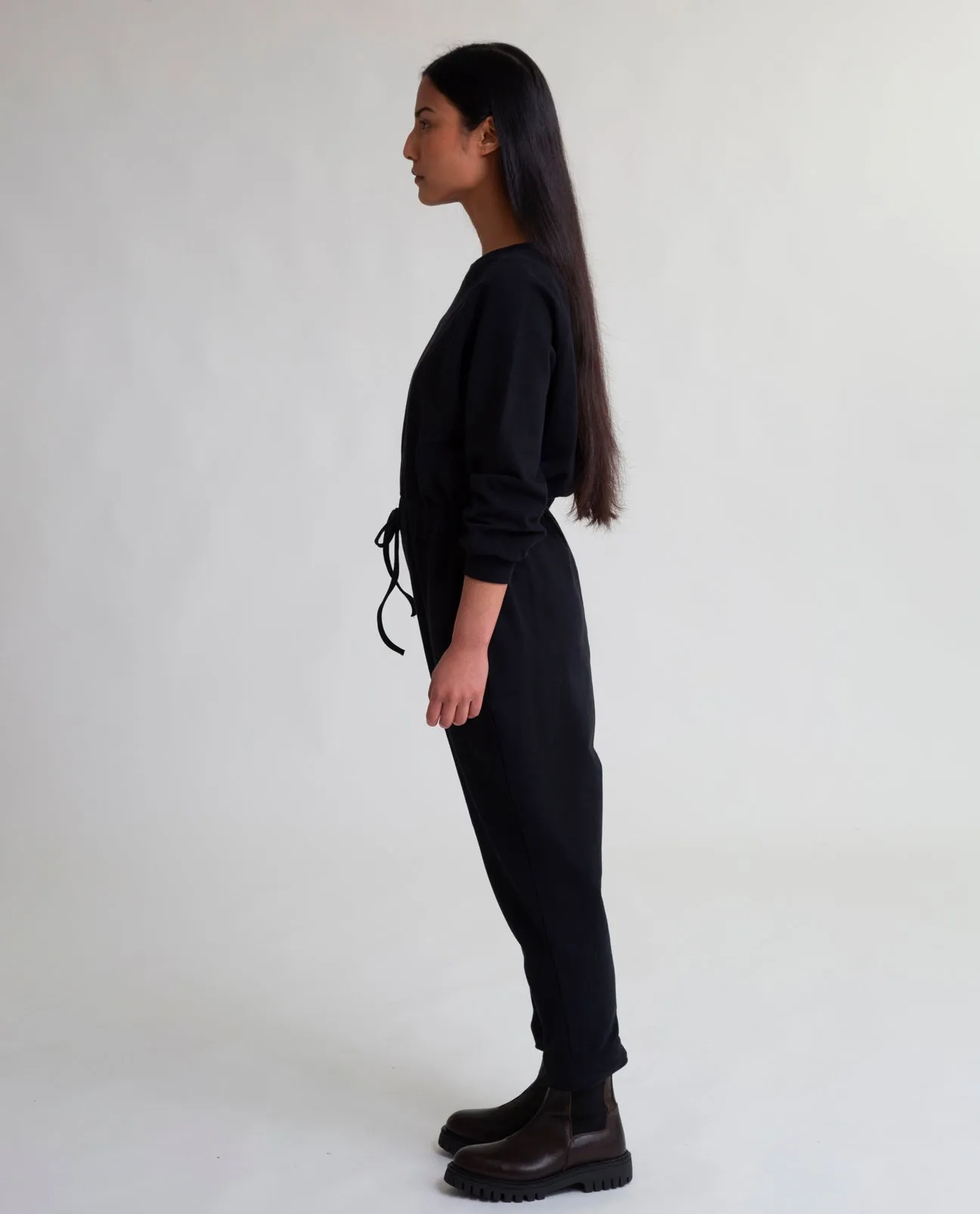 Nina Organic Cotton Jumpsuit In Black