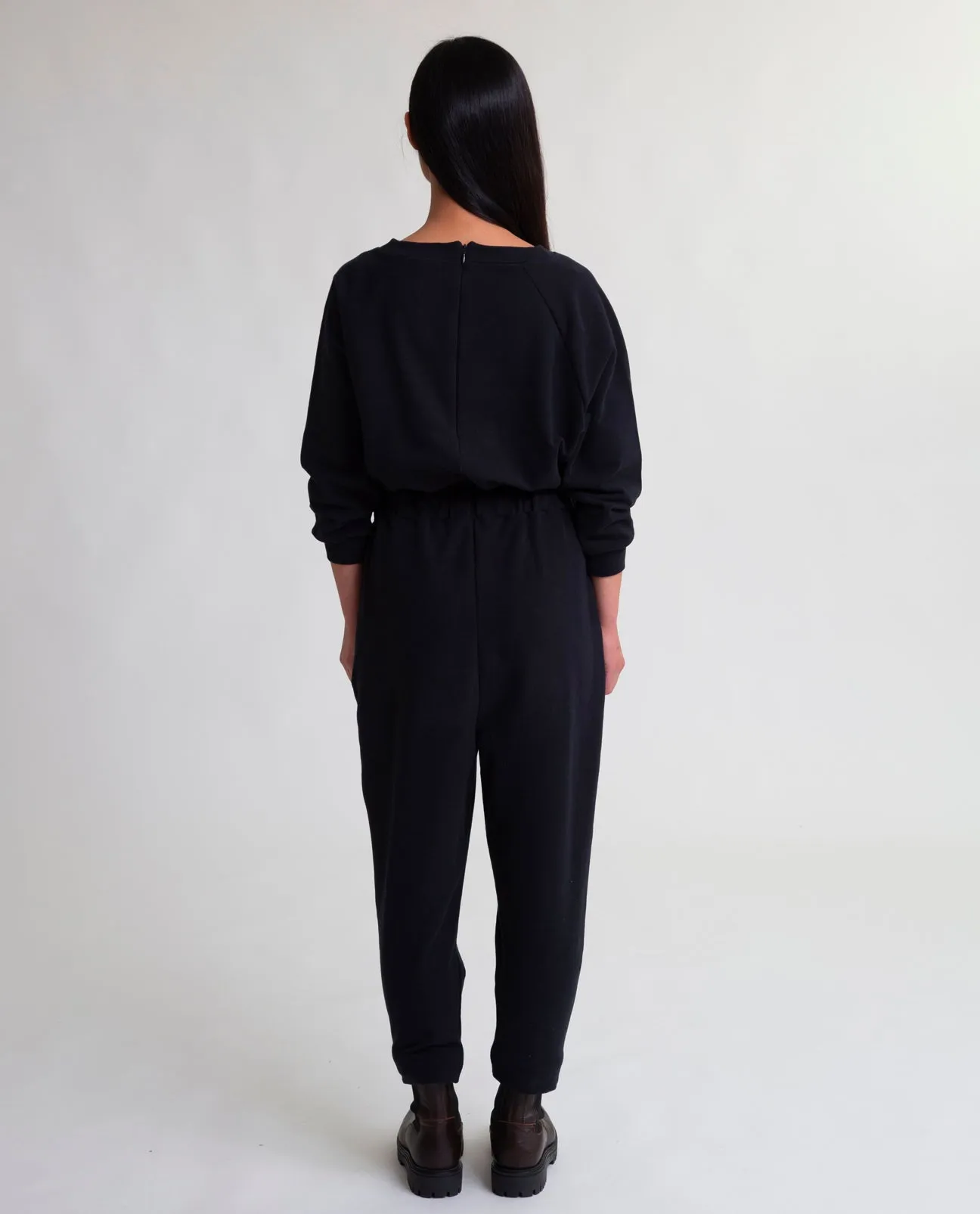 Nina Organic Cotton Jumpsuit In Black