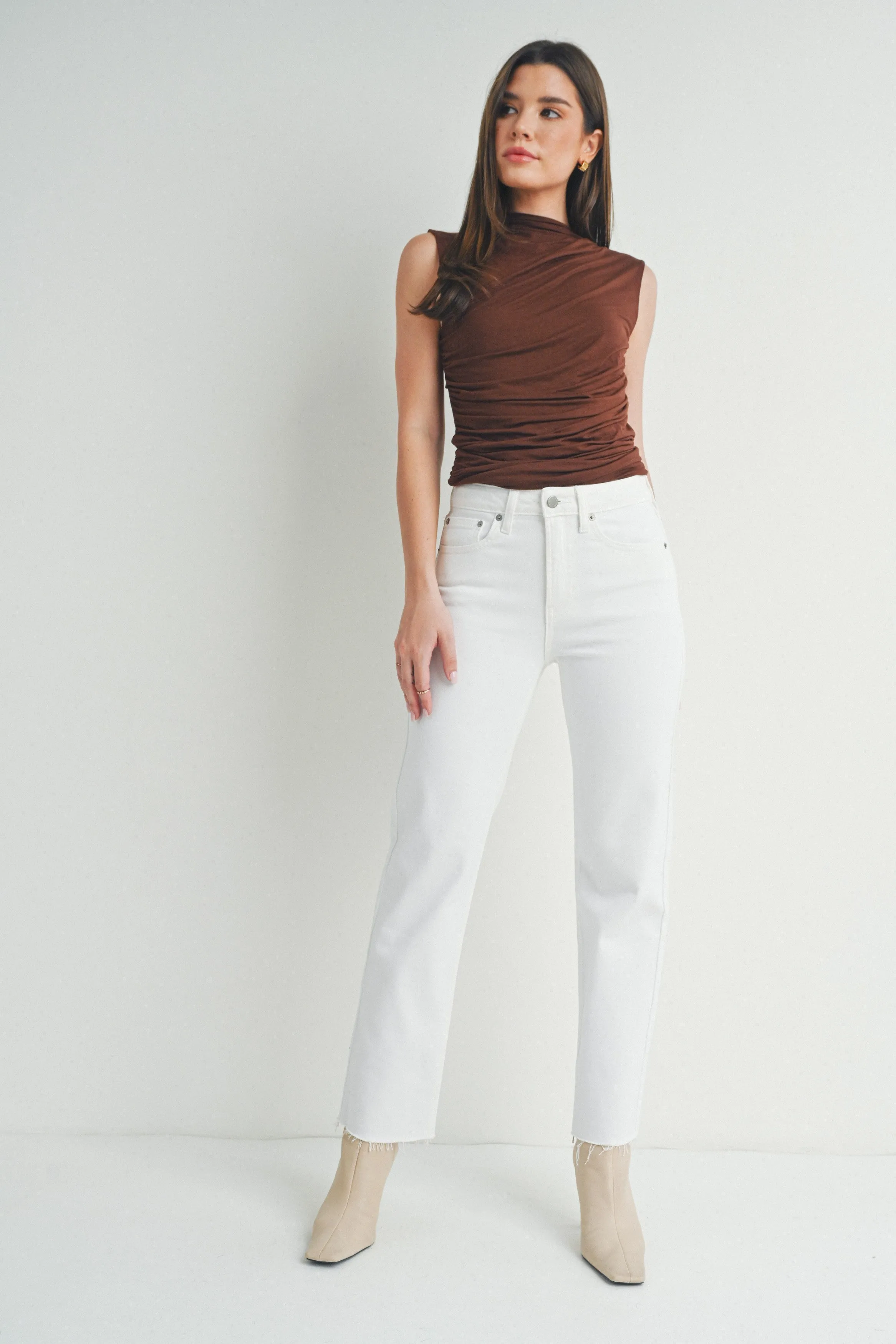 Nina White Denim