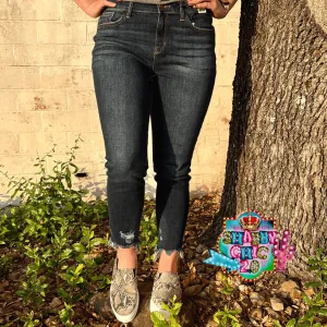 Non Distresssed Judy Blue Dark Denim Jeans