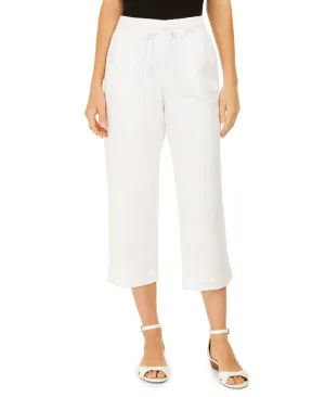 NWT Charter Club Luxury Petite All Linen Capri Pants. 100086085PT Petite Large