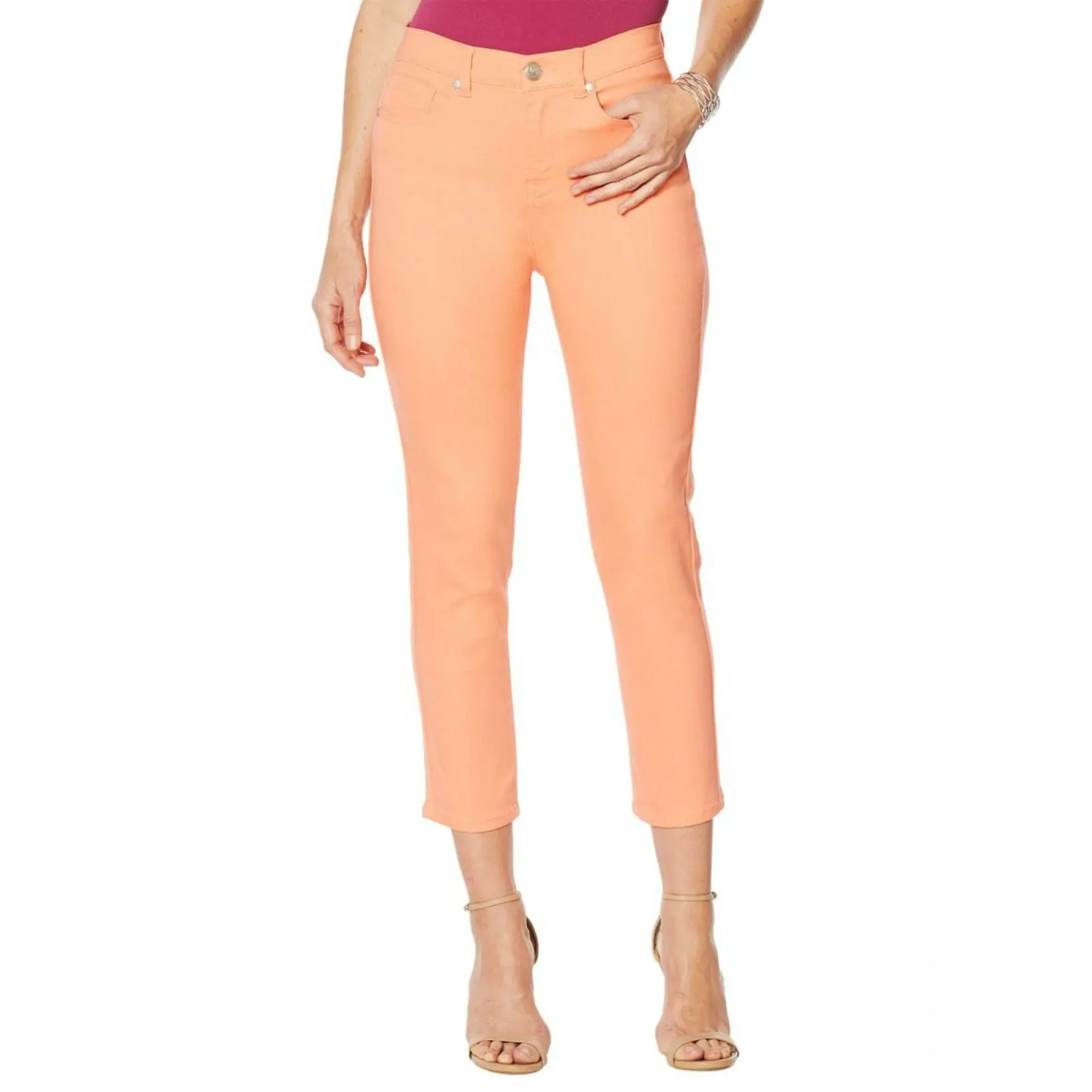 NWT DG2 By Diane Gilman Virtual Stretch Cropped Skinny Jean. 654685 2