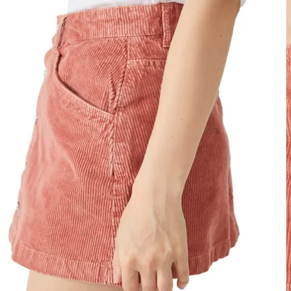 NWT Free People | Ray Cord Mini Skirt in Myrrh | Size 8