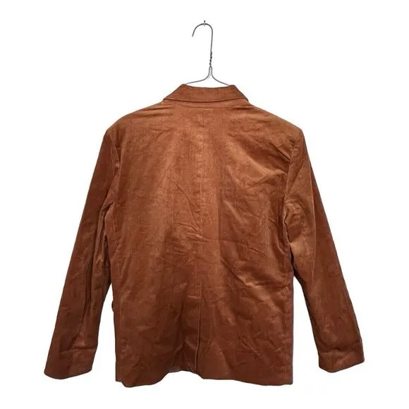 NWT Steve Madden Women’s Corduroy Blazer Jacket Brown Gold S