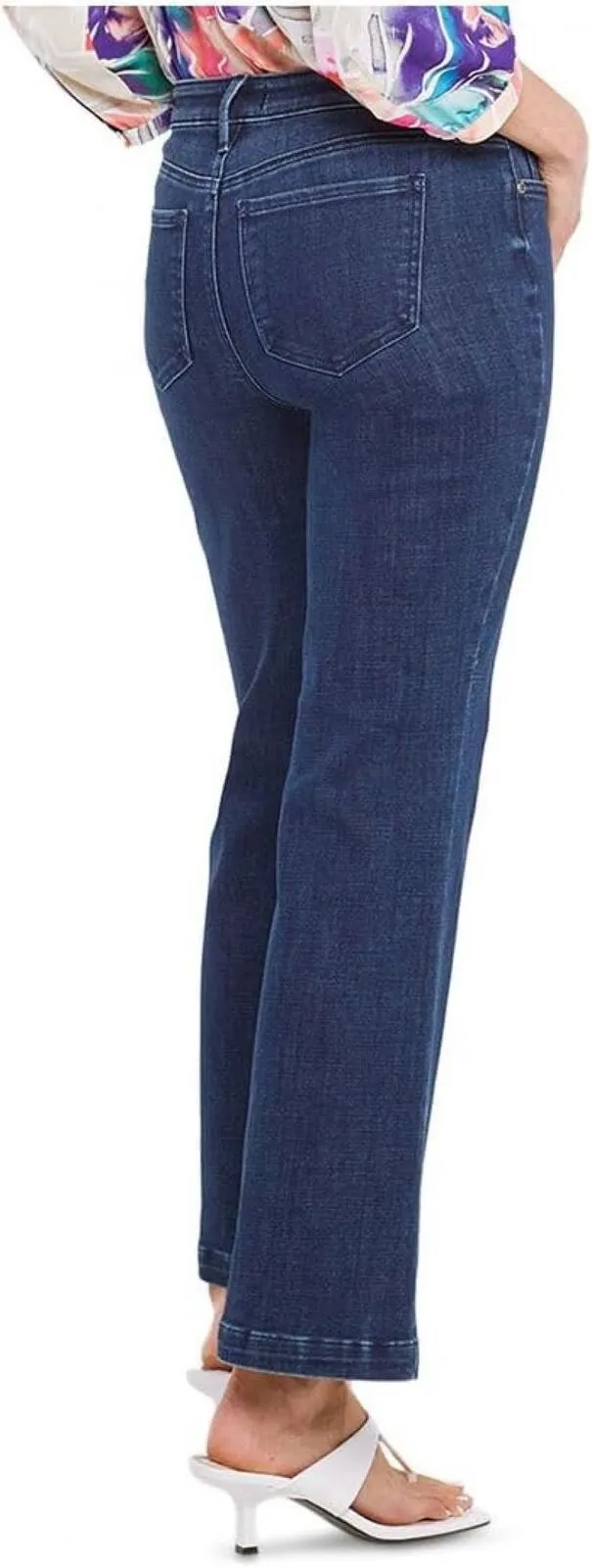 NYDJ Womens Denim Stretch Mid-Rise Flare Jeans MSHD8611