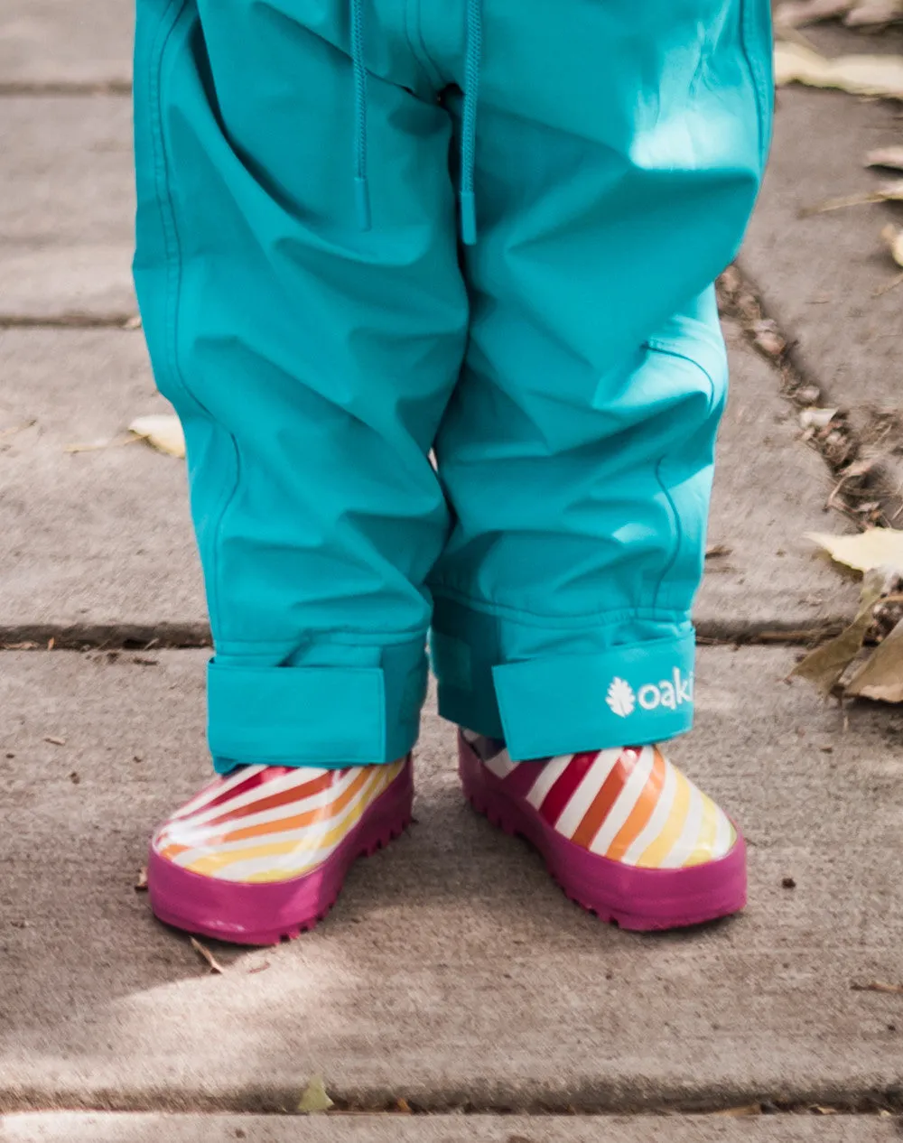 Oakiwear Kids Waterproof Rain Pants Boys Girls, Glacier Blue