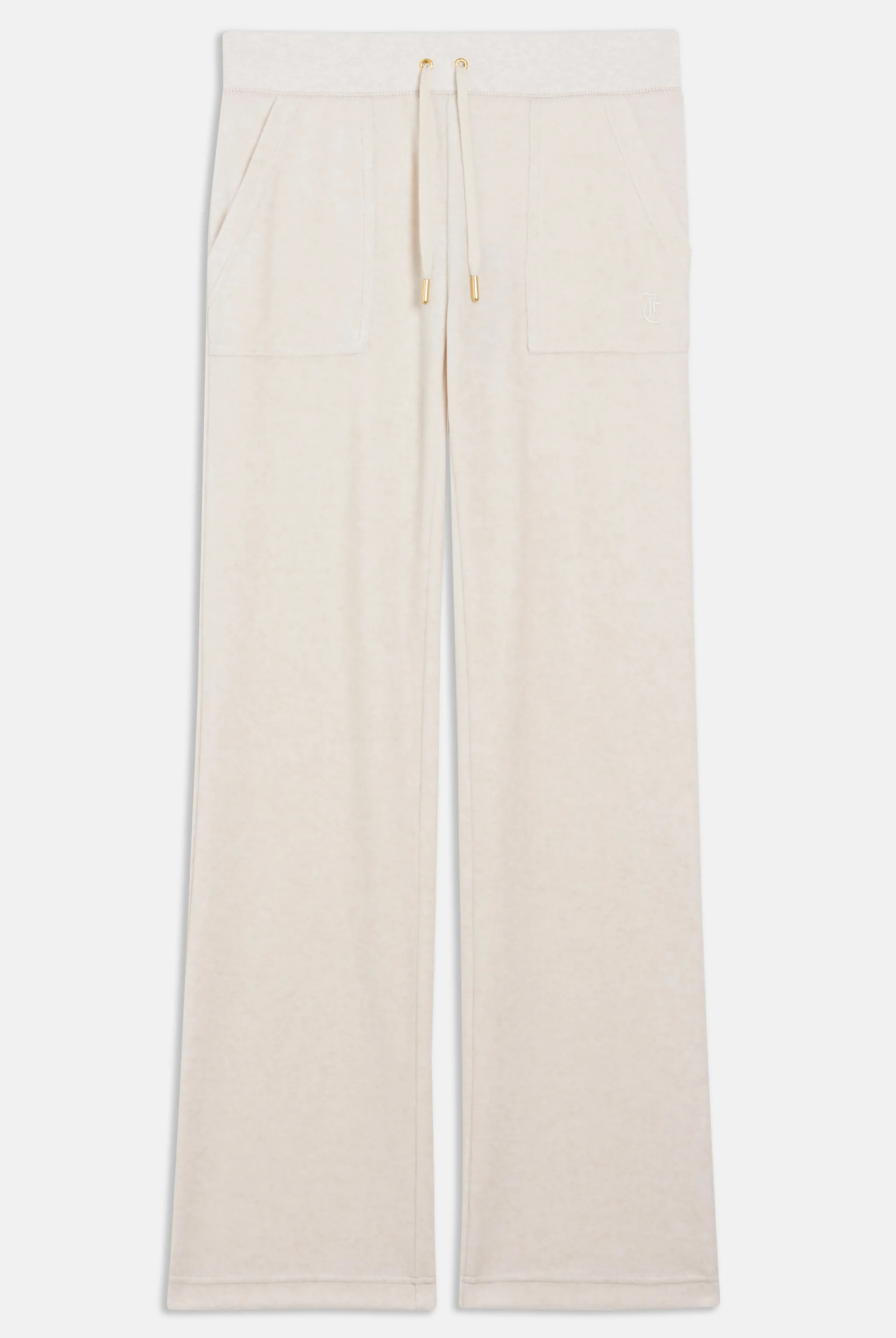 OATMEAL MARL & GOLD COTTON VELOUR DEL RAY POCKETED BOTTOMS