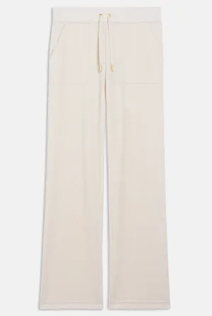 OATMEAL MARL & GOLD COTTON VELOUR DEL RAY POCKETED BOTTOMS
