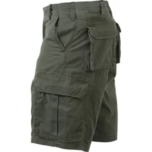 Olive Drab - Tactical Vintage Paratrooper BDU Cargo Shorts - Poly Cotton - Zipper Fly