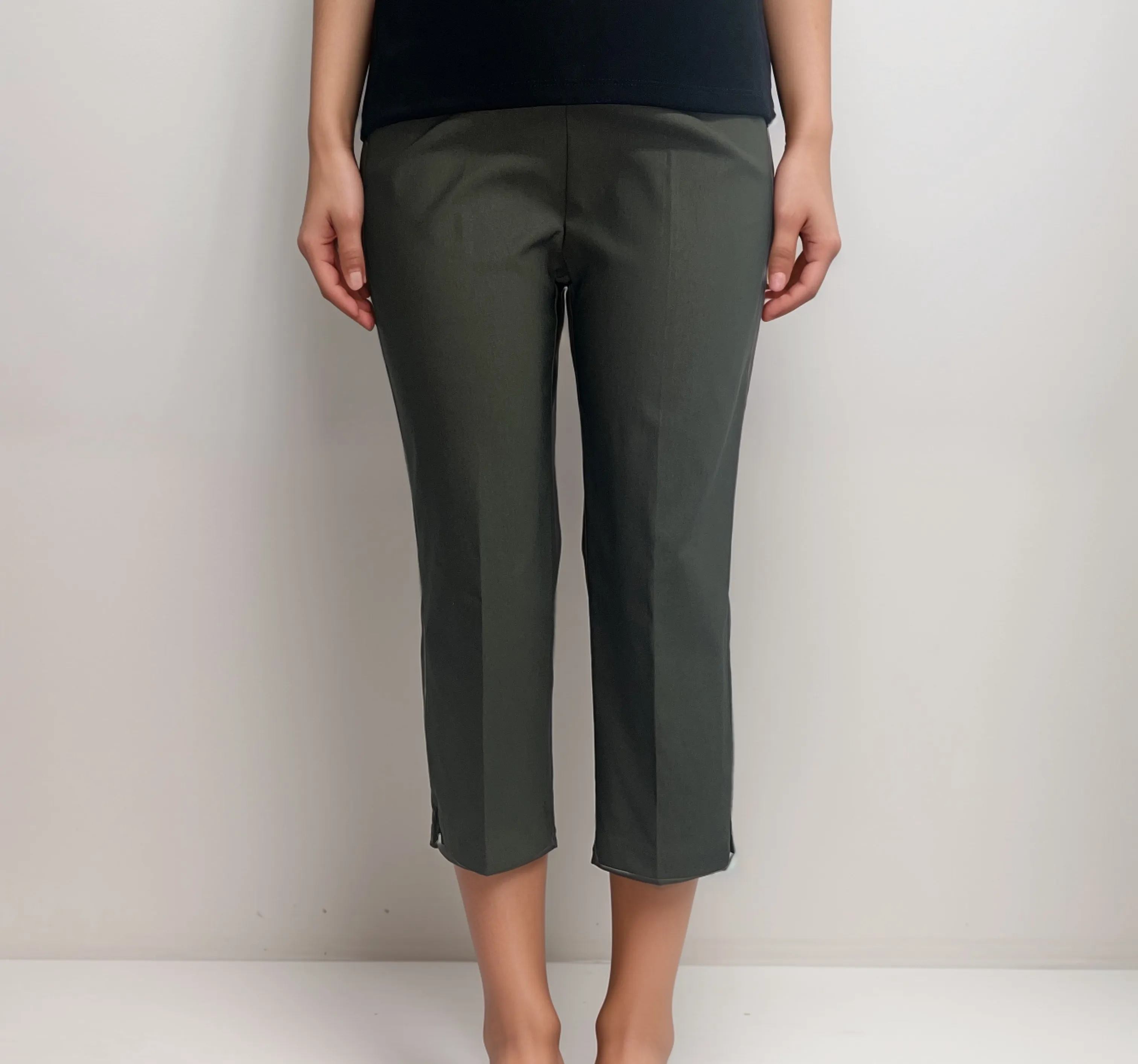 Olive Stretch Capri