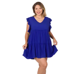 On The Go Mini Dress in Bright Blue