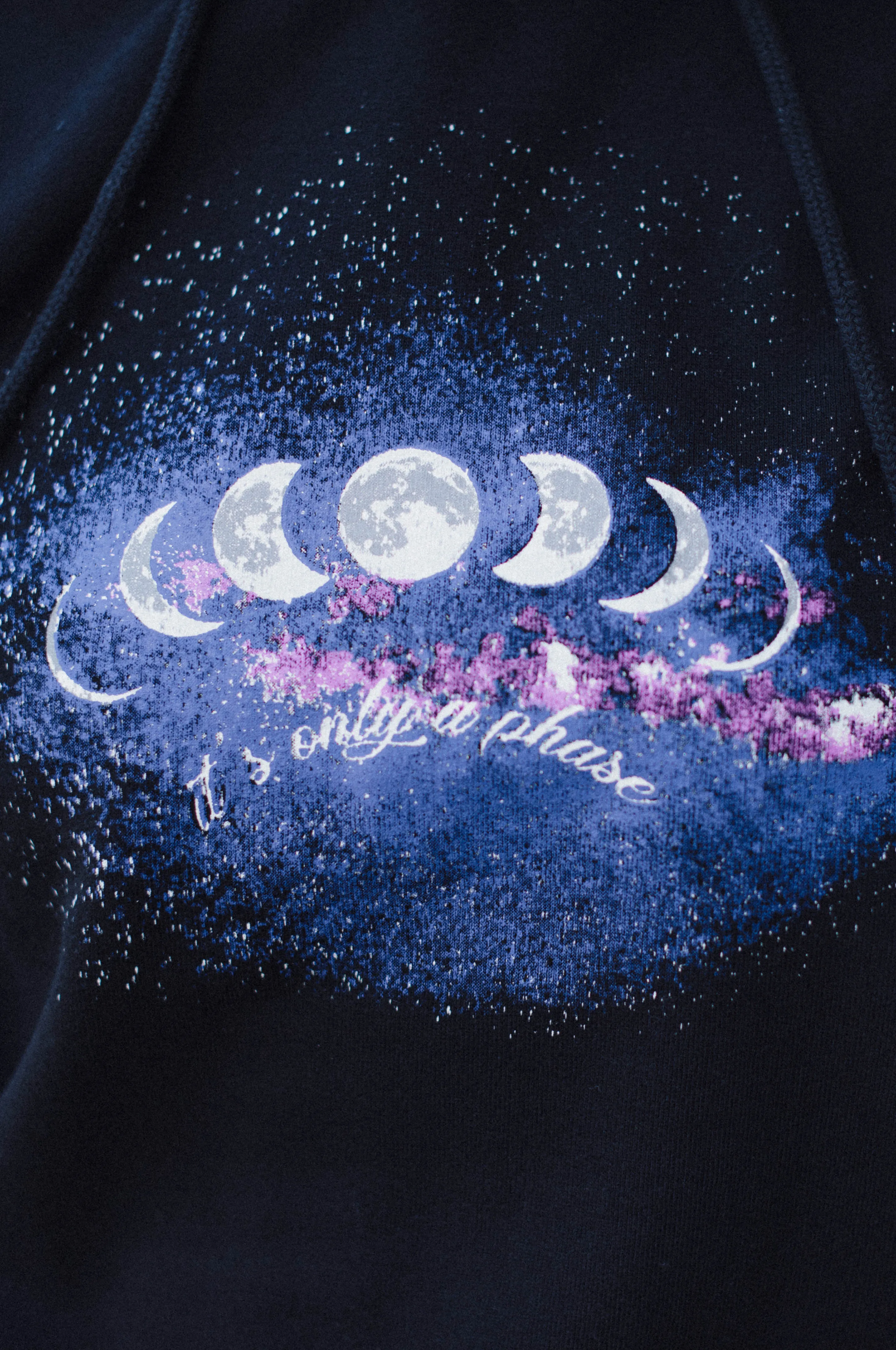 Only a Phase Crop Hoodie Sweatshirt