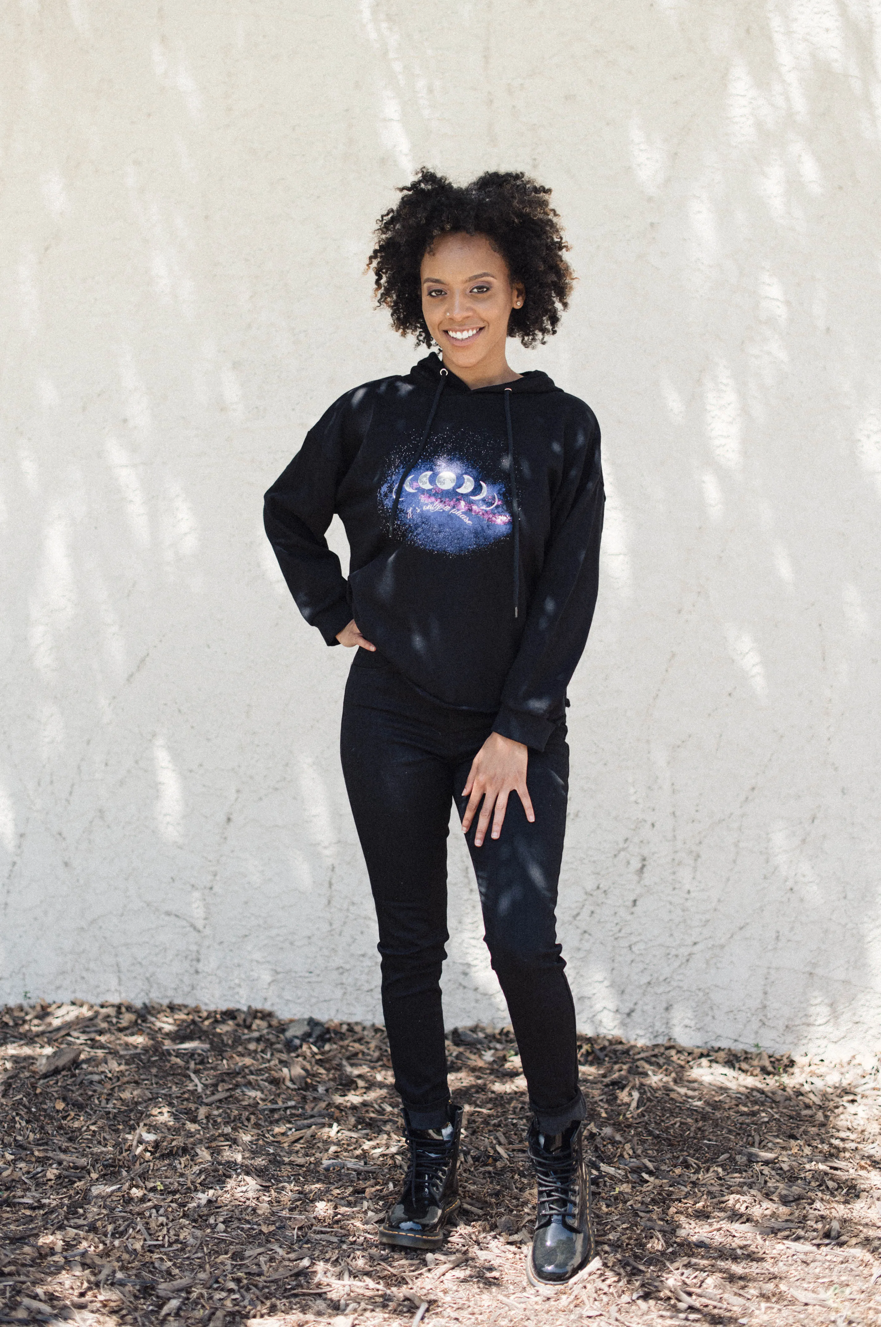 Only a Phase Crop Hoodie Sweatshirt