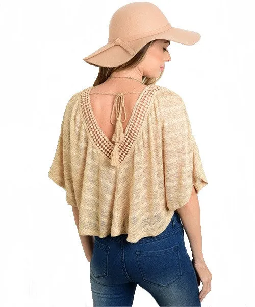 Open Knit Crop Top