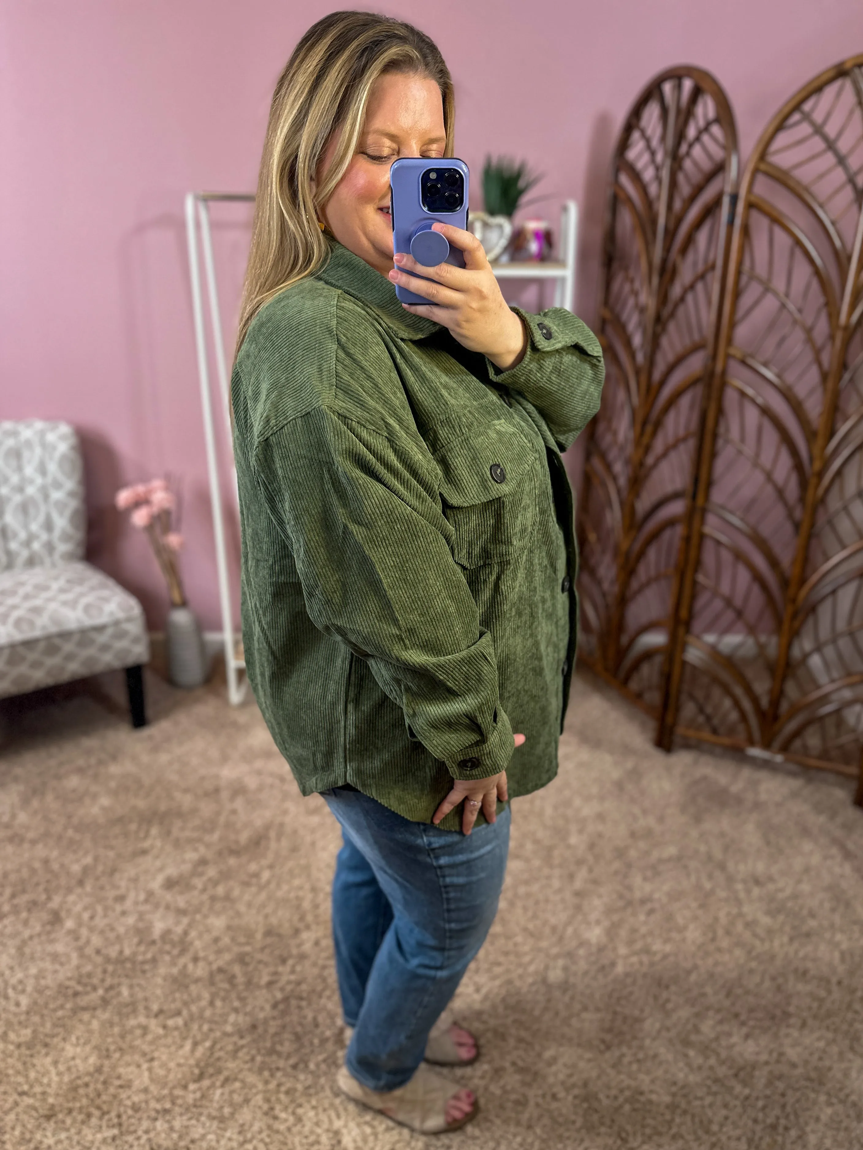 Ordinary Days Corduroy Jackets - Light Olive