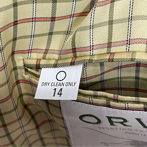 Orvis Women’s Tan Corduroy 100% Cotton Blazer Academia Classic Sport Jacket 14