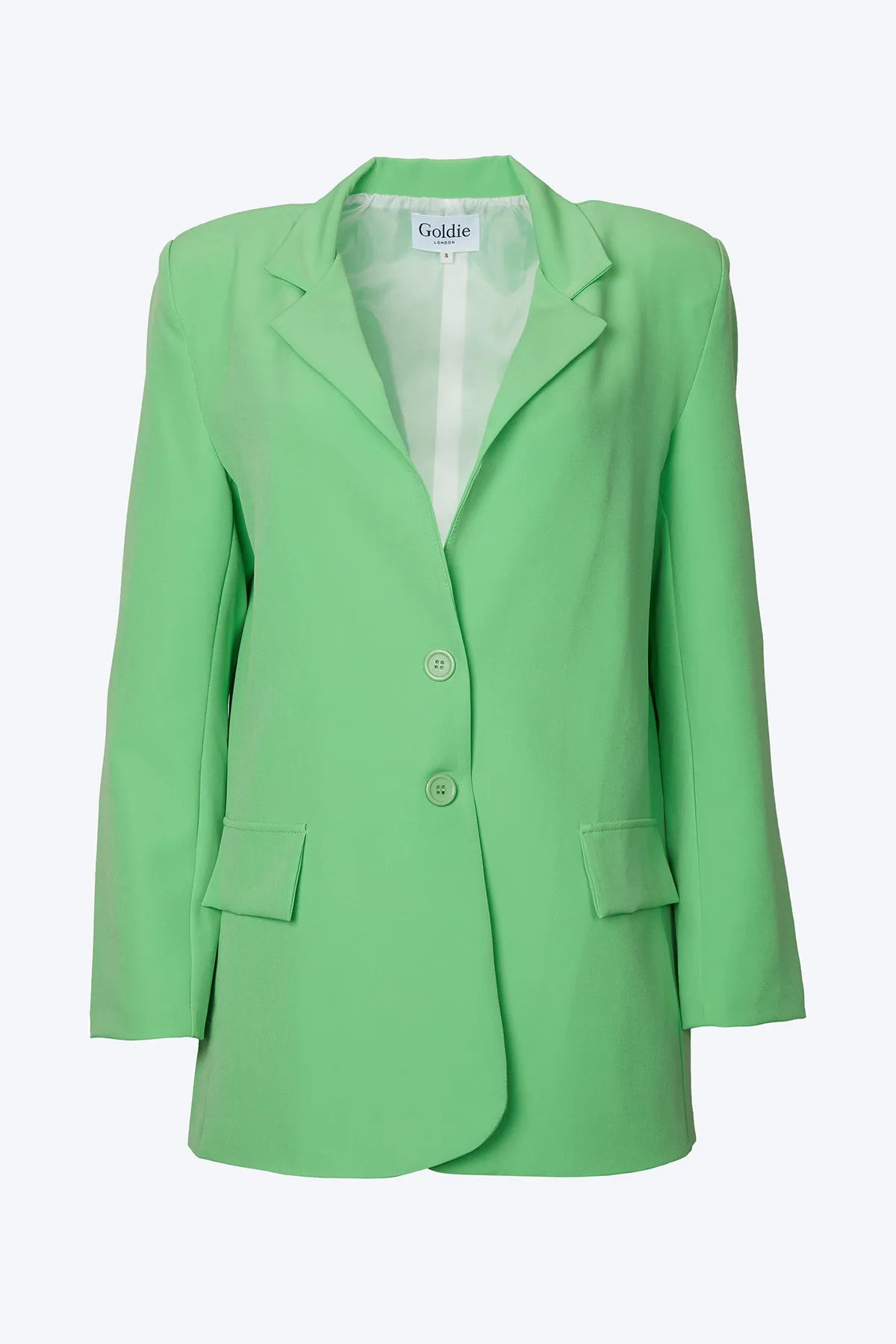 OVERSIZED SINGLE-BREASTED TWILL CREPE BLAZER