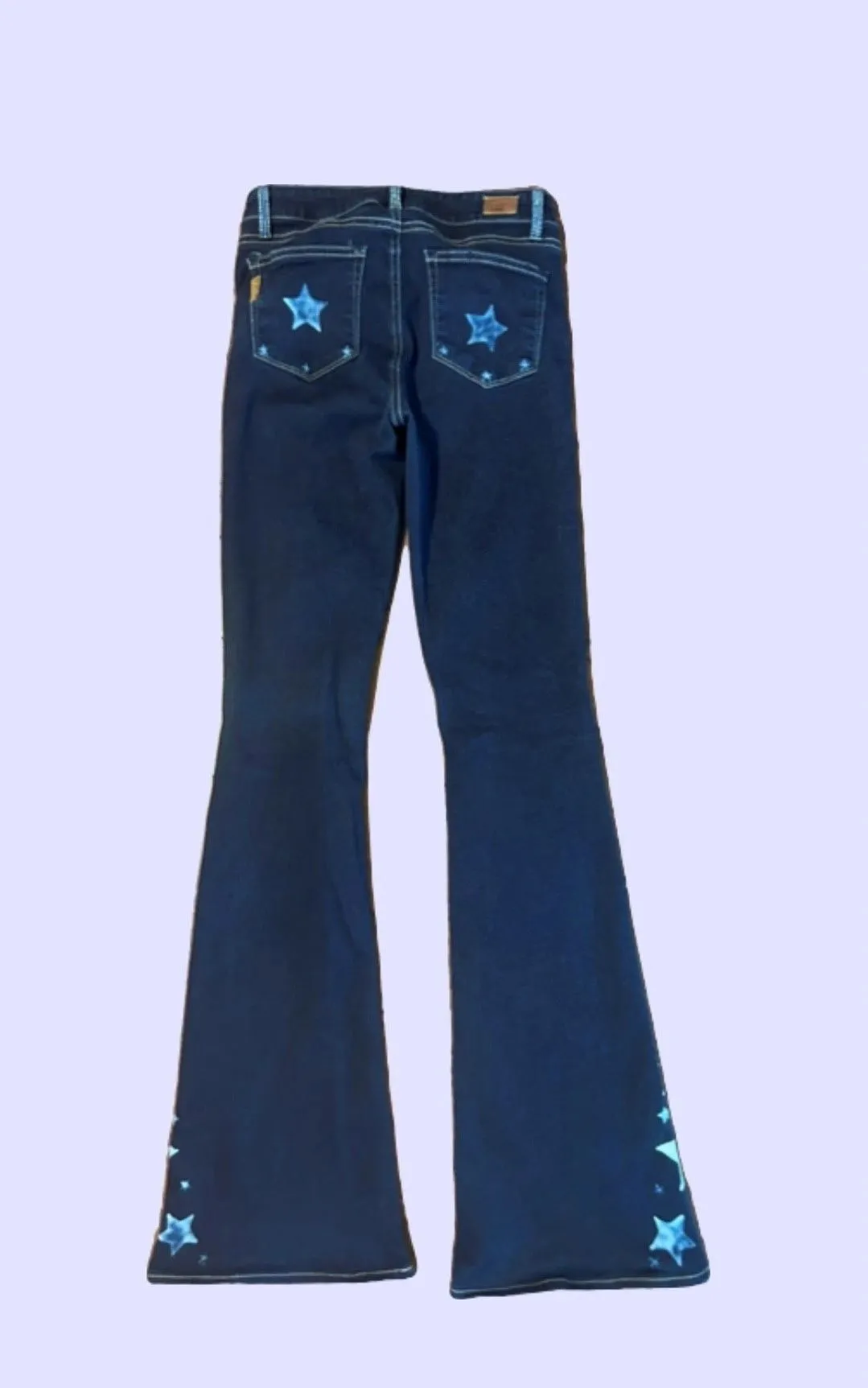 PAIGE Women's High Rise Bell Canyon Star Jean - 26/2 ~ Hand - Bleached