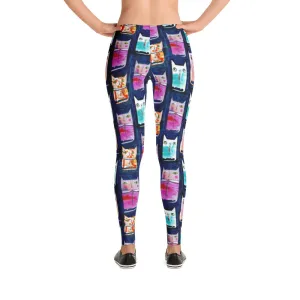 PAINTY CATS Mid-Rise Leggings