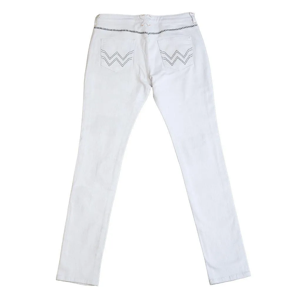 PAISLEY FRAY DENIM (WHITE)
