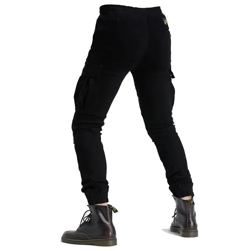 Pantalon moto cargo homme - Noir | UrbanGear™