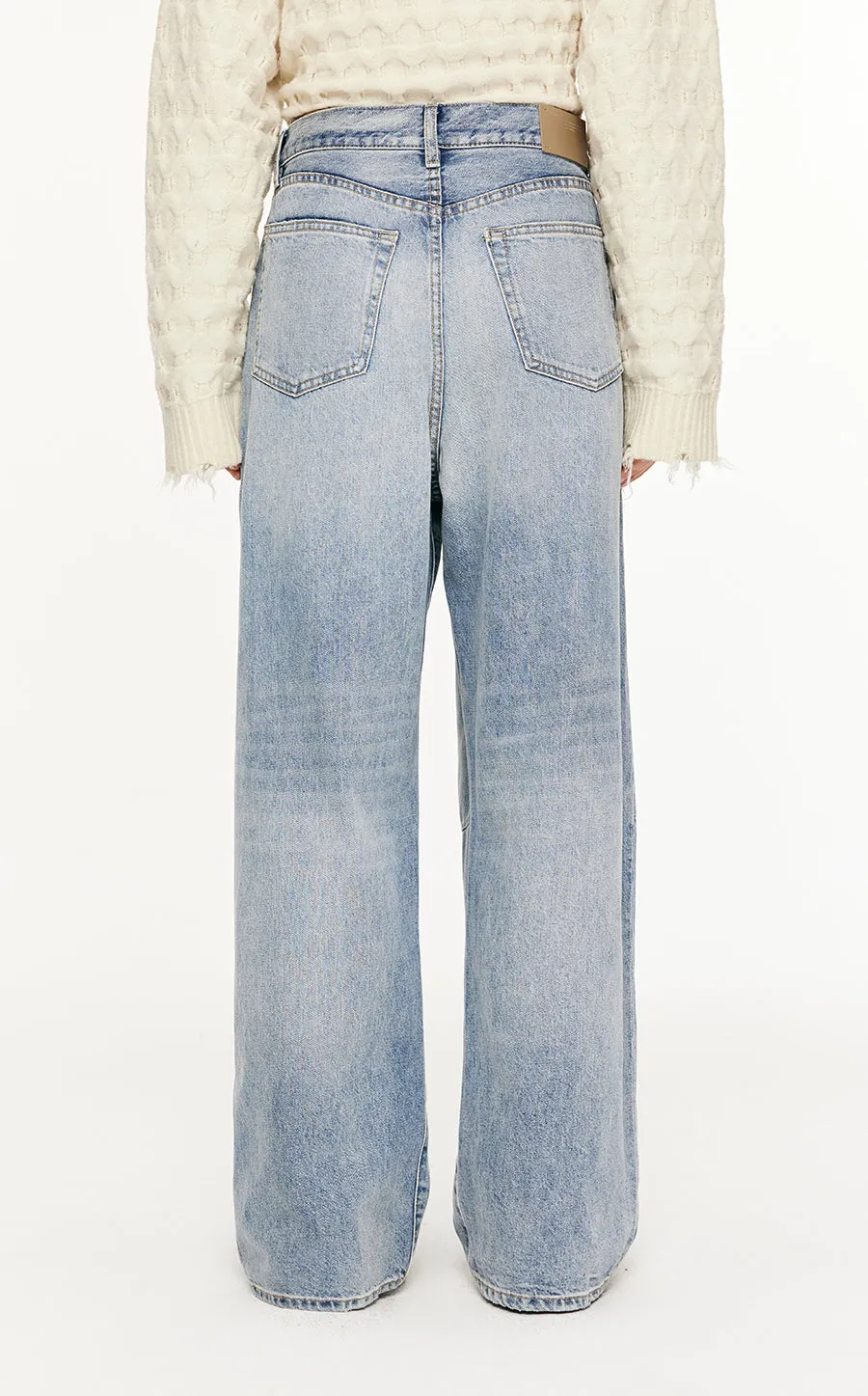 Pants / JNBY Washed Denim Cotton Jeans