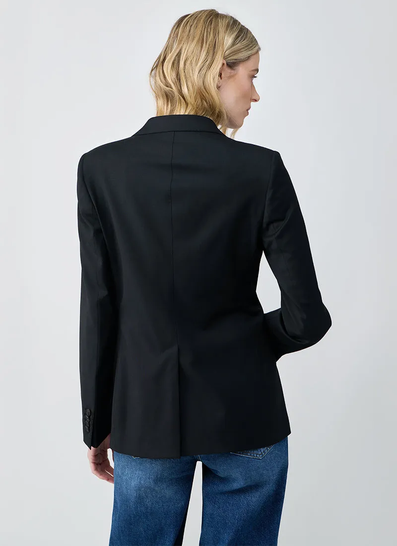 Parigi Single Breasted Straight Pocket Wool Blazer