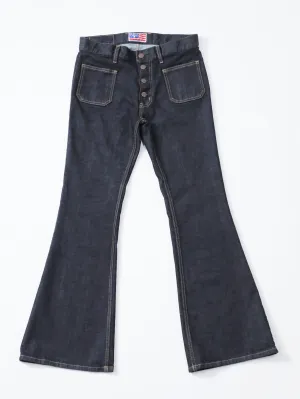 Patch Pocket Bell Bottom Jeans Type 550 Reproduction One Wash Color/Unisex