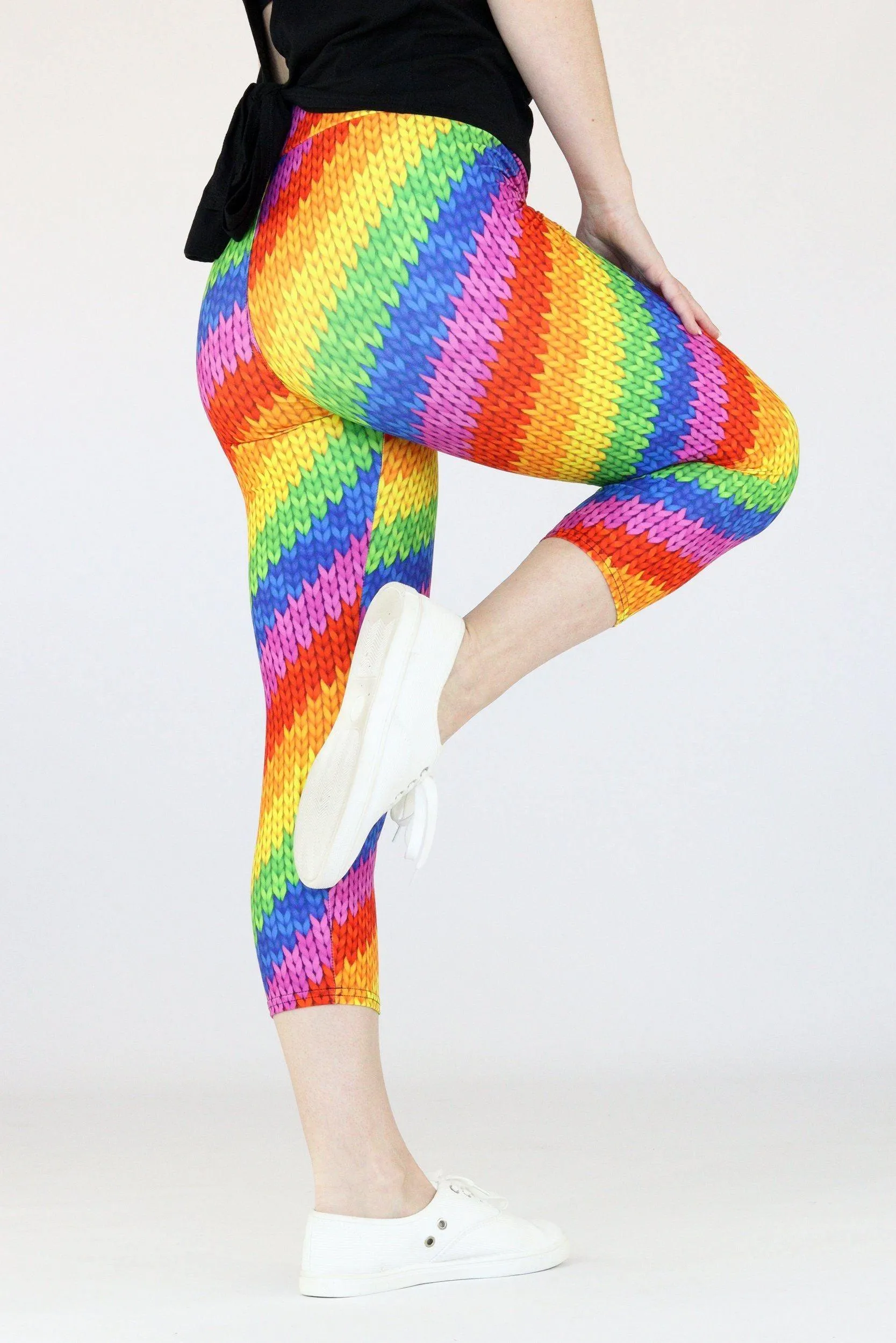 Paulie Rainbow - Casual Capri Leggings