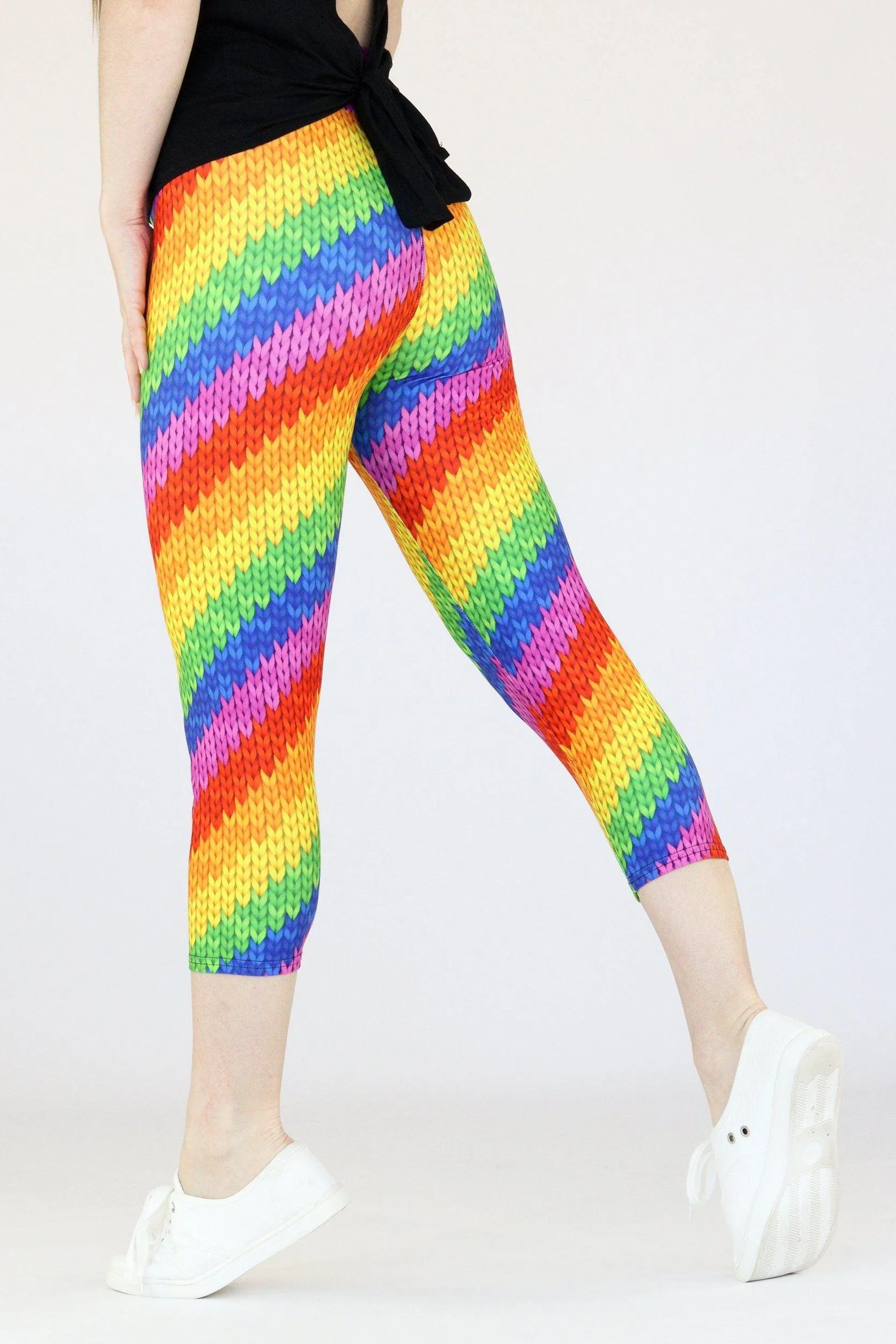 Paulie Rainbow - Casual Capri Leggings