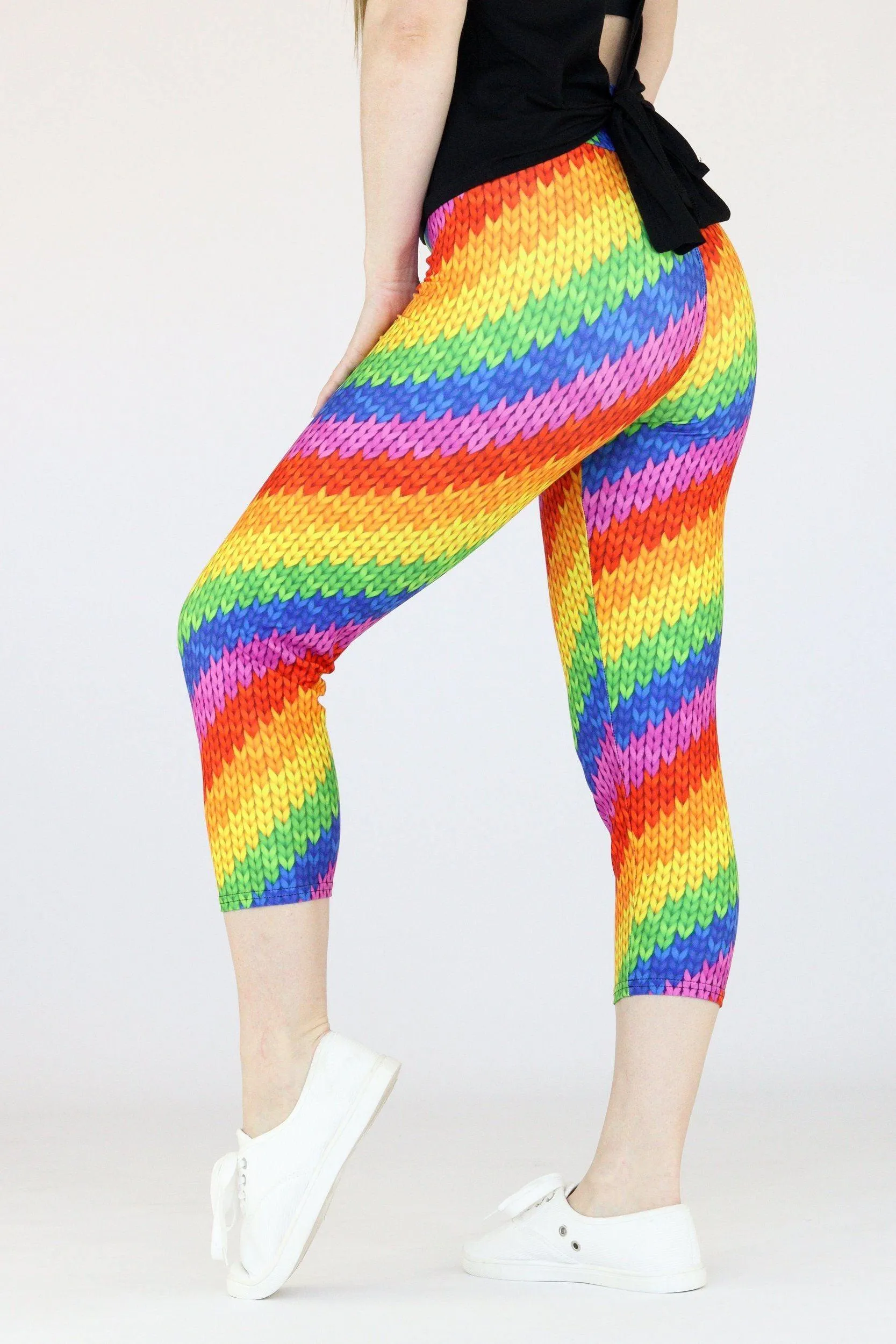 Paulie Rainbow - Casual Capri Leggings
