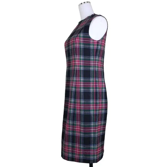 Pendleton Sheath Lined Plaid Dress 6 Wool Plaid Classic Style Like New Condition