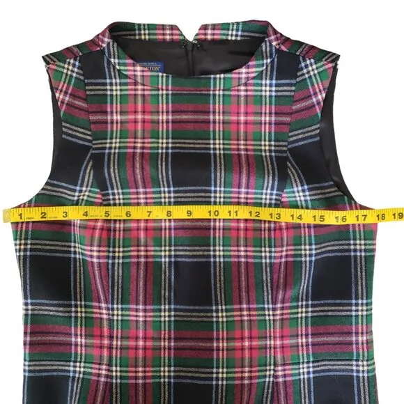 Pendleton Sheath Lined Plaid Dress 6 Wool Plaid Classic Style Like New Condition