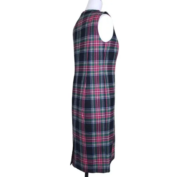 Pendleton Sheath Lined Plaid Dress 6 Wool Plaid Classic Style Like New Condition