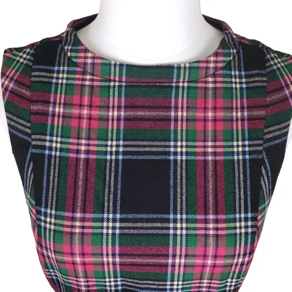 Pendleton Sheath Lined Plaid Dress 6 Wool Plaid Classic Style Like New Condition