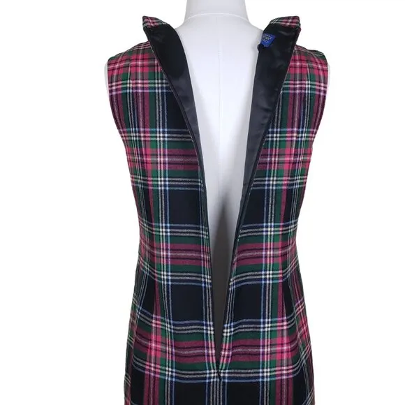 Pendleton Sheath Lined Plaid Dress 6 Wool Plaid Classic Style Like New Condition