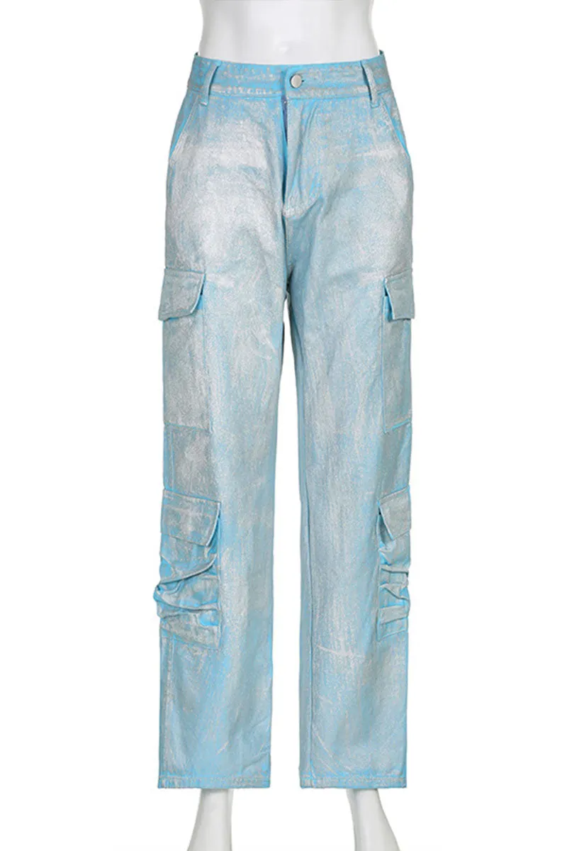 PH0430 Silver Denim Long Jeans