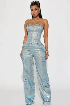 PH0430 Silver Denim Long Jeans