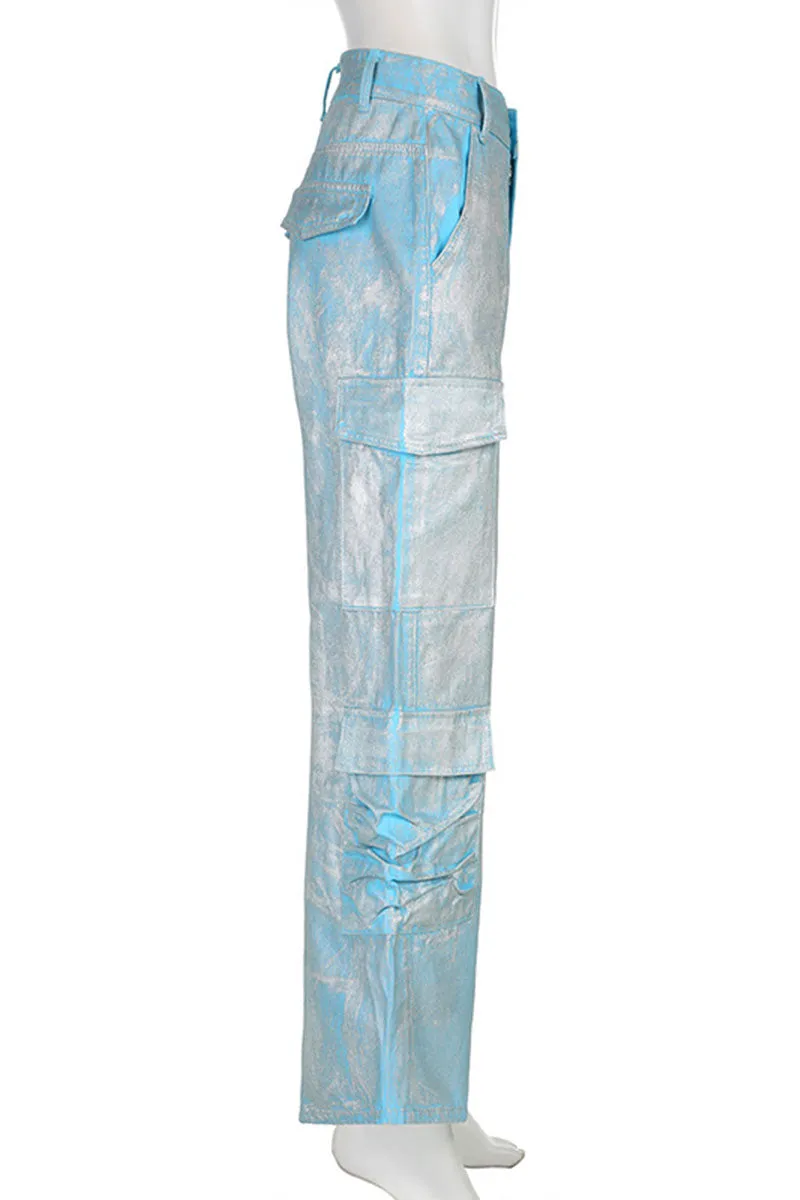 PH0430 Silver Denim Long Jeans