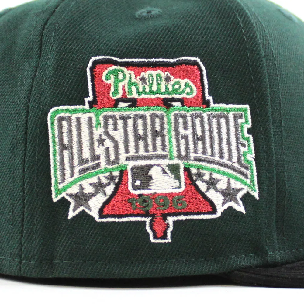 Philadelphia Phillies 1996 ALL STAR GAME 59Fifty New Era Fitted Hat (Dark Green Corduroy Gray Under Brim)