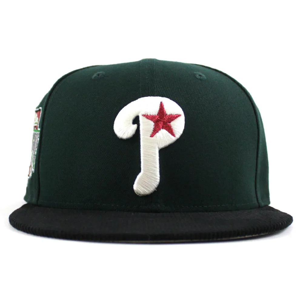 Philadelphia Phillies 1996 ALL STAR GAME 59Fifty New Era Fitted Hat (Dark Green Corduroy Gray Under Brim)