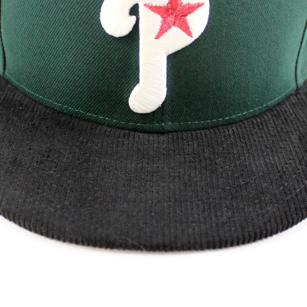 Philadelphia Phillies 1996 ALL STAR GAME 59Fifty New Era Fitted Hat (Dark Green Corduroy Gray Under Brim)