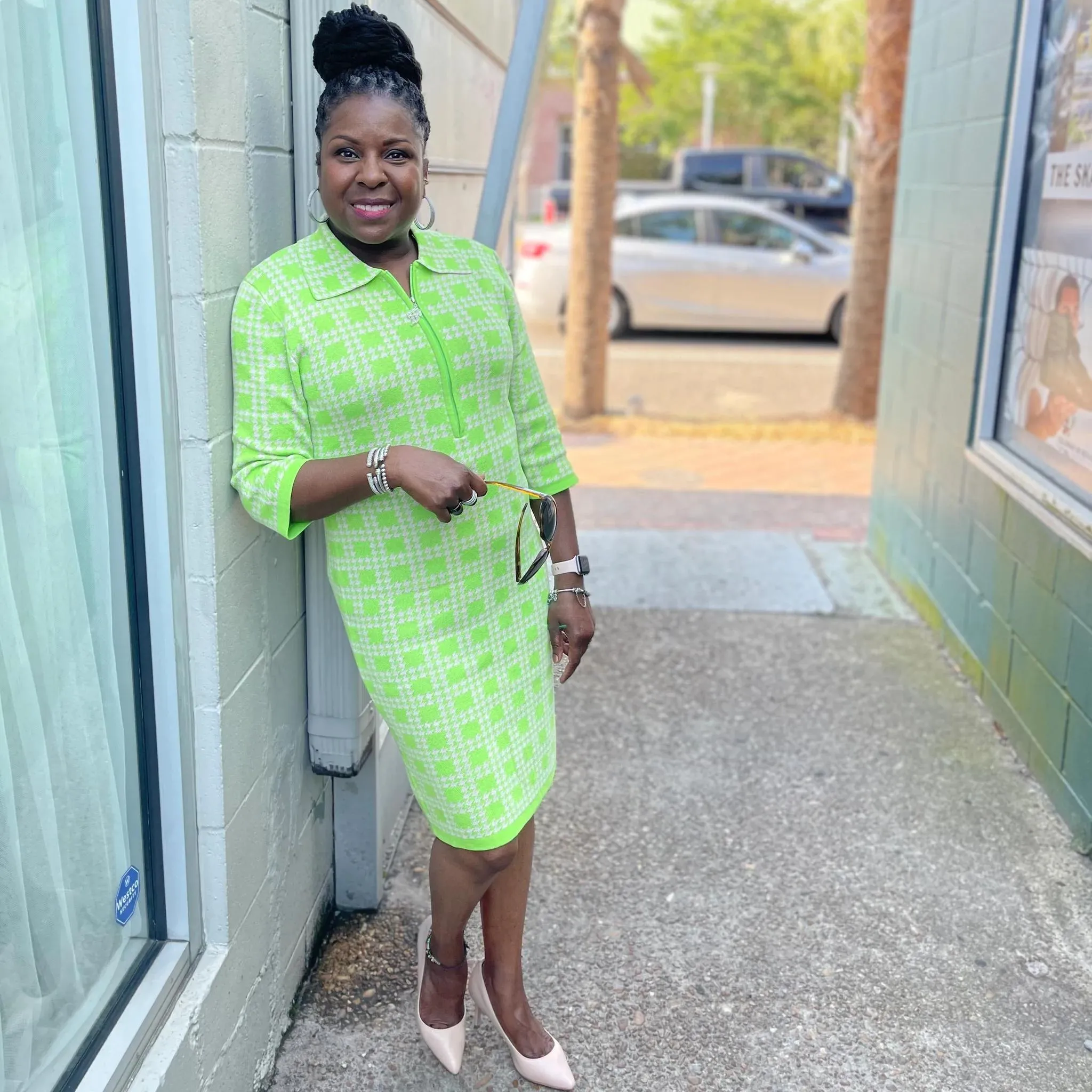 Pink & Green | Knits Green Dress