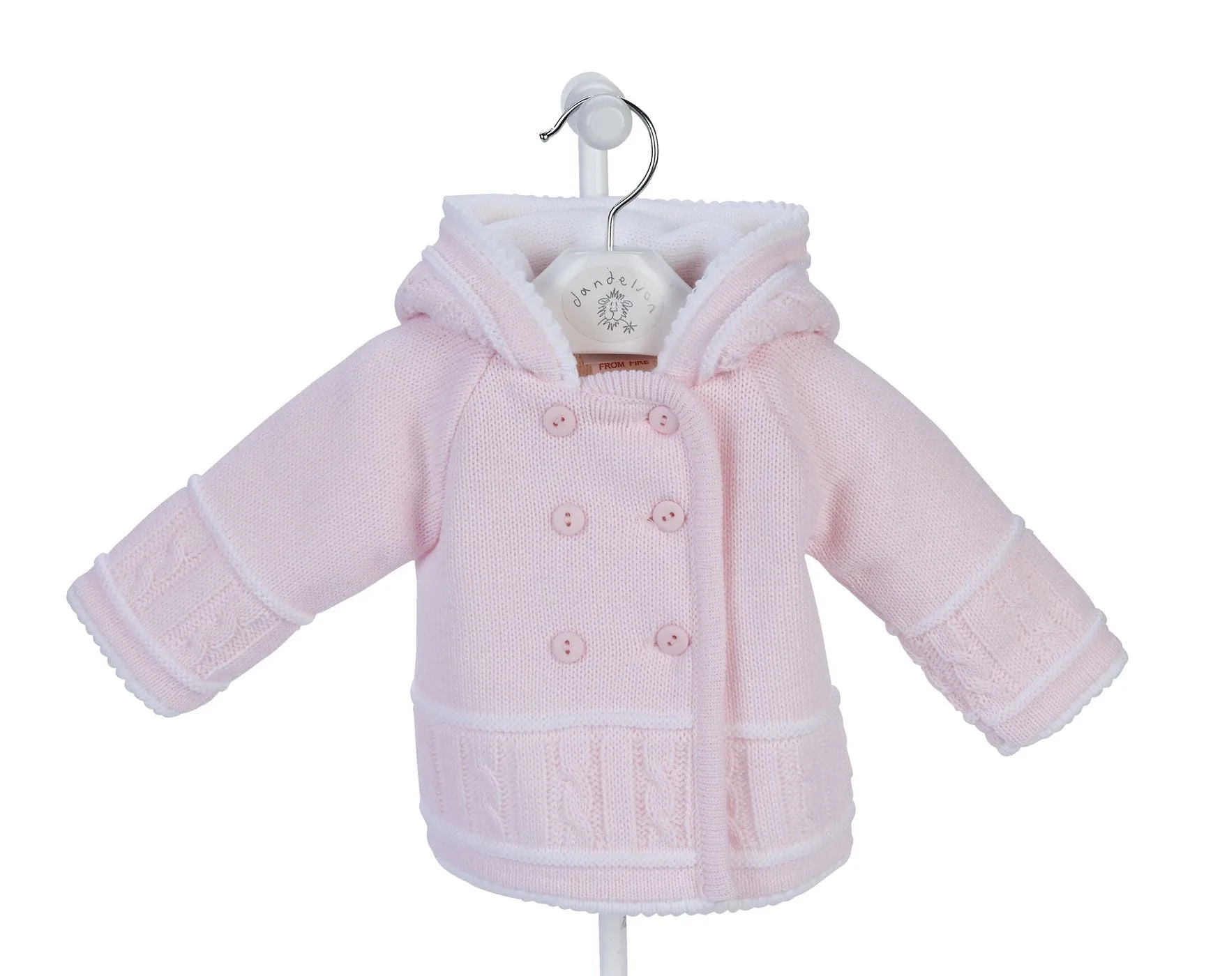Pink & White Knitted Jacket