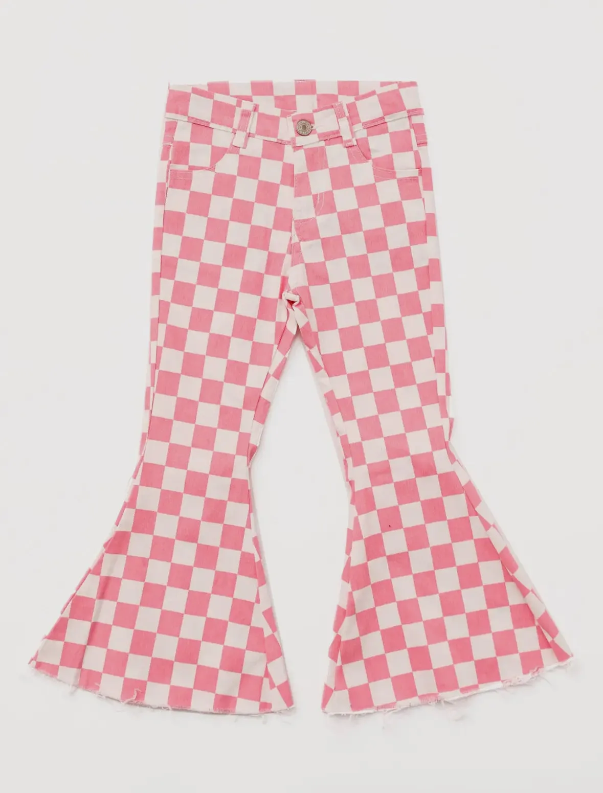 Pink Checker Denim Bell Bottoms (Baby & Toddler)