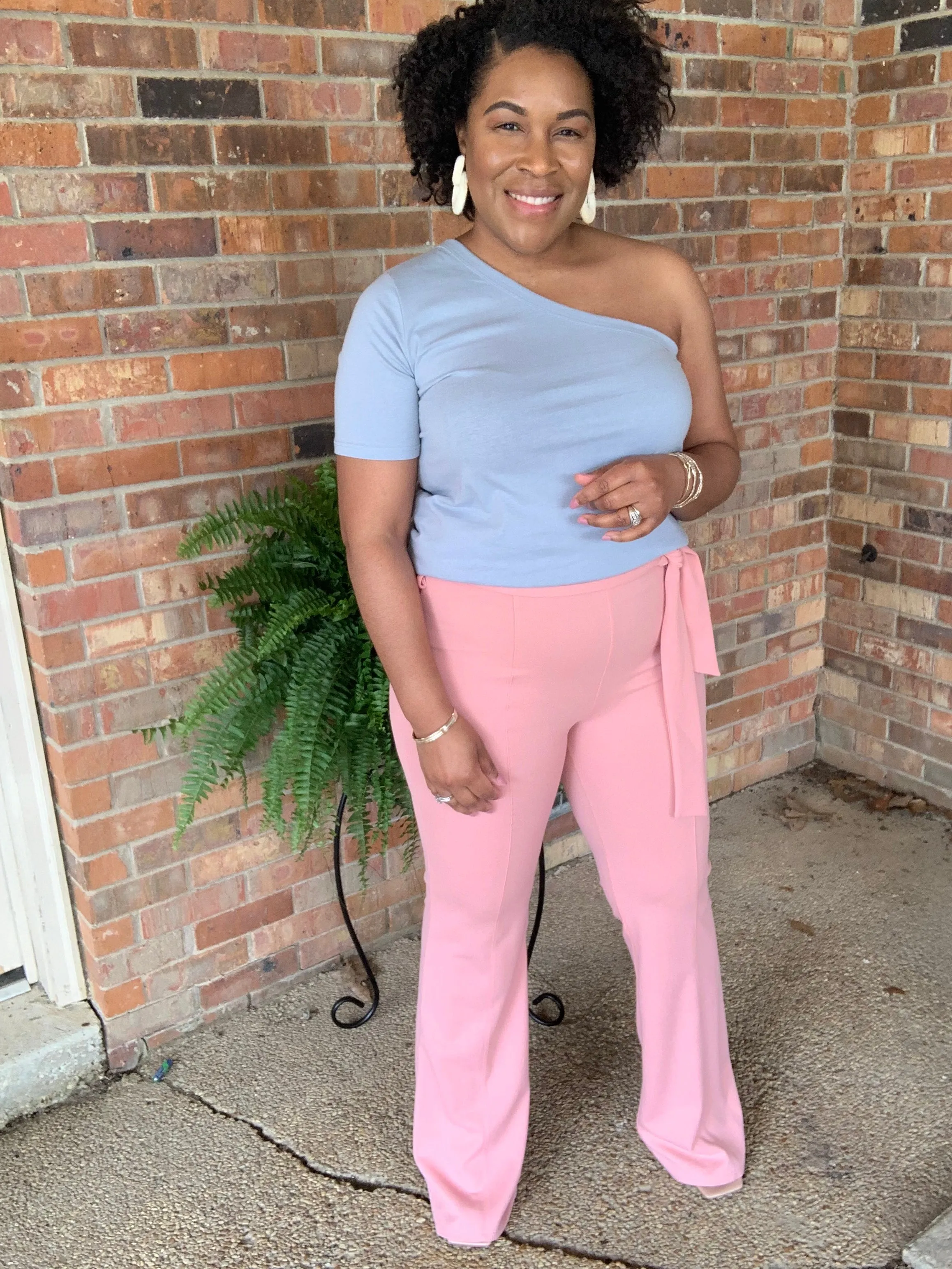Pink Wide Leg Pants