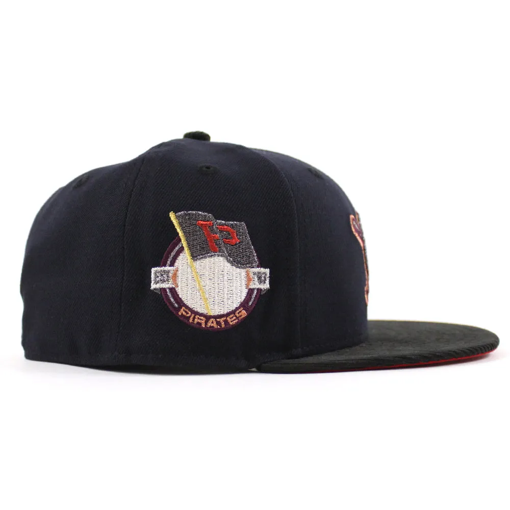 Pittsburgh Pirates EST 1887 59Fifty New Era Fitted Hat (Navy Corduroy Scarlet Red Under Brim)
