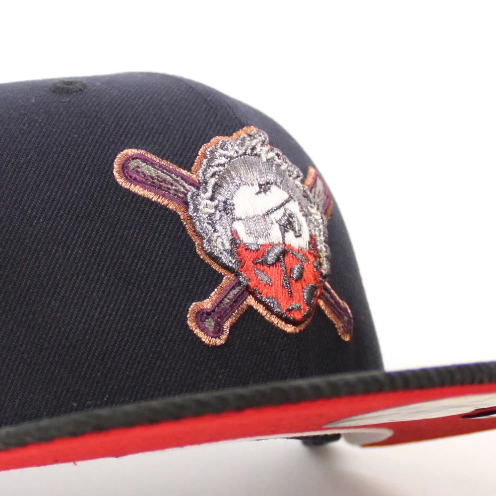 Pittsburgh Pirates EST 1887 59Fifty New Era Fitted Hat (Navy Corduroy Scarlet Red Under Brim)