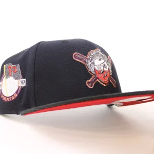 Pittsburgh Pirates EST 1887 59Fifty New Era Fitted Hat (Navy Corduroy Scarlet Red Under Brim)